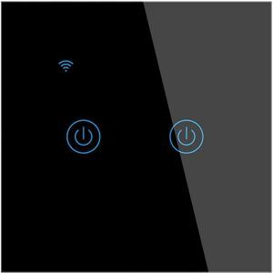BEIJIYI Smart Wireless Remote Control Touch Wall Switch, Supports Voice Control, Family Sharing Timer Function, Neutral Wire Required (Black, 2 Modules) BEIJIYI Smart Wireless Remote Control Touch Wall Switch, Supports Voice Control, Family Sharing Timer Function, Neutral Wire Required (Black, 2 Modules)