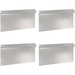 Snail Fence 4 pcs Silver 50 x 3.5 x 25 cm Stainless Steel vidaXL Snail Fence 4 pcs Silver 50 x 3.5 x 25 cm Stainless Steel vidaXL