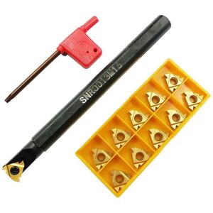 TINOR SNR0013M16 CNC Turning Holder for Internal Thread Lathe + 10pcs 16IR AG60 Indexable Carbide Turning Inserts TINOR SNR0013M16 CNC Turning Holder for Internal Thread Lathe + 10pcs 16IR AG60 Indexable Carbide Turning Inserts