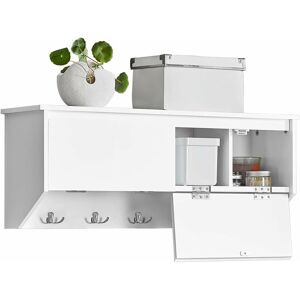 Sobuy - Wall Coat Rack Wall Shelf Wall Storage Cabinet Hallway Coat Rack,FHK24-W Sobuy - Wall Coat Rack Wall Shelf Wall Storage Cabinet Hallway Coat Rack,FHK24-W