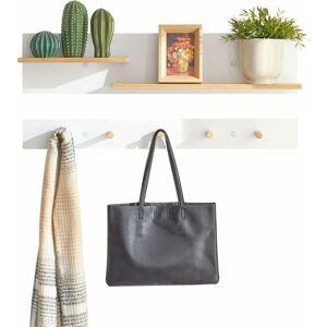 Wall Coat Rack with 2 Shelves 5 Hooks,FHK21-WN - Sobuy Wall Coat Rack with 2 Shelves 5 Hooks,FHK21-WN - Sobuy