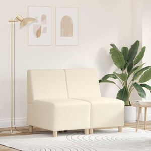 Modular Sofa Unit Armless 2 pcs Cream 55 x 74 x 82 cm Vidaxl Modular Sofa Unit Armless 2 pcs Cream 55 x 74 x 82 cm Vidaxl