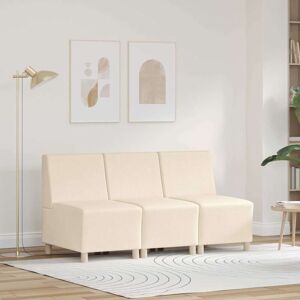Modular Sofa Unit Armless 3 pcs Cream 55 x 74 x 82 cm Vidaxl Modular Sofa Unit Armless 3 pcs Cream 55 x 74 x 82 cm Vidaxl