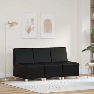 Vidaxl - Modular Sofa Unit Armless 3 pcs Black 55 x 74 x 82 cm Vidaxl - Modular Sofa Unit Armless 3 pcs Black 55 x 74 x 82 cm