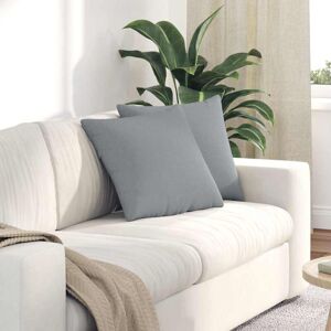 Sofa Pillows 2 pcs Light Grey 45 x 45 cm Fabric vidaXL Sofa Pillows 2 pcs Light Grey 45 x 45 cm Fabric vidaXL