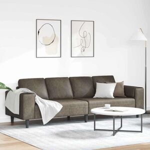 Sofa Set Dark grey Faux suede leather vidaXL Sofa Set Dark grey Faux suede leather vidaXL