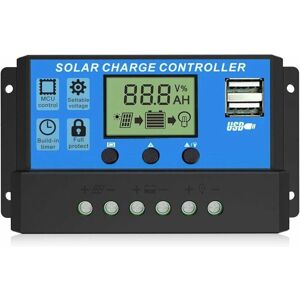 SOLEIL Solar Charge Controller, Dual usb Ports Intelligent Solar Panel Battery Regulator, Multi-Function Adjustable lcd Display Street Light Controller, SOLEIL Solar Charge Controller, Dual usb Ports Intelligent Solar Panel Battery Regulator, Multi-Function Adjustable lcd Display Street Light Controller,