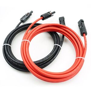 WOIYIC Solar Panel Extension Cable, 4mm² PV Cable with Female and Male Connector for Photovoltaic Systems for Photovoltaic Solar Panel(1m Black + 1m Red) WOIYIC Solar Panel Extension Cable, 4mm² PV Cable with Female and Male Connector for Photovoltaic Systems for Photovoltaic Solar Panel(1m Black + 1m Red)