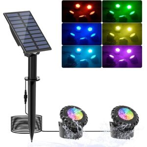 WOIYIC Solar Submersible LED Lights, 2 Modes RGB Pool Spotlight, 5.5V Color Changing Pool Lighting, IP68 Waterproof Solar Lamp for Aquarium, Garden, Pool, WOIYIC Solar Submersible LED Lights, 2 Modes RGB Pool Spotlight, 5.5V Color Changing Pool Lighting, IP68 Waterproof Solar Lamp for Aquarium, Garden, Pool,