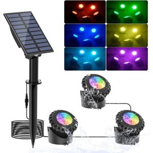 WOIYIC Solar Submersible LED Lights, 2 Modes RGB Pool Spotlight, 5.5V Color Changing Pool Lighting, IP68 Waterproof Solar Lamp for Aquarium, Garden, Pool, WOIYIC Solar Submersible LED Lights, 2 Modes RGB Pool Spotlight, 5.5V Color Changing Pool Lighting, IP68 Waterproof Solar Lamp for Aquarium, Garden, Pool,