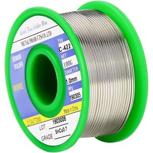 MEMKEY Solder wire, 1.0 mm solder wire for soldering, Sn 99.3 % Cu 0.7 % lead-free solder wire with rosin core, for electrical soldering (100 g) MEMKEY Solder wire, 1.0 mm solder wire for soldering, Sn 99.3 % Cu 0.7 % lead-free solder wire with rosin core, for electrical soldering (100 g)