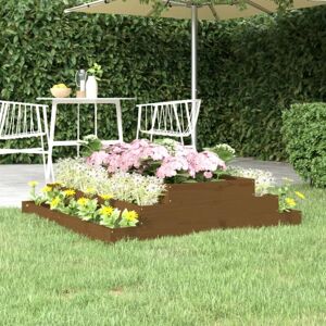 vidaXL Honey Brown Pine Planter - 110x110x27 cm - Planter Flower Box vidaXL Honey Brown Pine Planter - 110x110x27 cm - Planter Flower Box