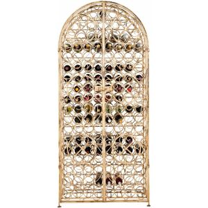 BISCOTTINI - Handcrafted forged iron wine rack - Heavy, stable, 92x38x207cm BISCOTTINI - Handcrafted forged iron wine rack - Heavy, stable, 92x38x207cm