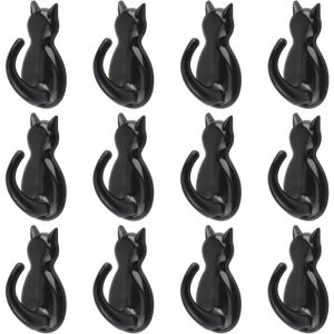12 Pack Plastic Adhesive Bathrobe Hooks Cat Shape Towel Holder Wall Mounted Hangers for Kitchen Bedroom Bathroom - Sollbry 12 Pack Plastic Adhesive Bathrobe Hooks Cat Shape Towel Holder Wall Mounted Hangers for Kitchen Bedroom Bathroom - Sollbry