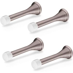 Groofoo - Spring Door Stoppers Pack of 4 3-1/4' Wall & Bottom Door Stops Home, Offices, Schools Groofoo - Spring Door Stoppers Pack of 4 3-1/4' Wall & Bottom Door Stops Home, Offices, Schools