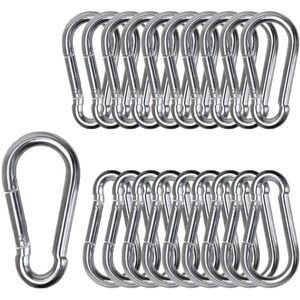 TINOR Spring Loaded Carabiner - Stainless Steel Keychain for Backpack, Camping, Hiking, Kids, Swing, Travel, Fishing, Waterproof, Rustproof, Strong, TINOR Spring Loaded Carabiner - Stainless Steel Keychain for Backpack, Camping, Hiking, Kids, Swing, Travel, Fishing, Waterproof, Rustproof, Strong,