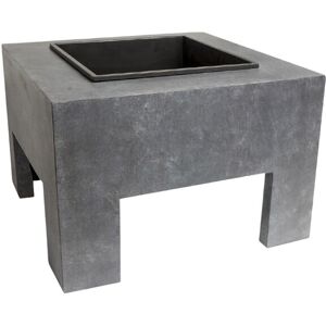 Ivyline - Square Fire Pit & Square Console - Steel/Fibreclay - L58 x W58 x H40 cm - Cement Ivyline - Square Fire Pit & Square Console - Steel/Fibreclay - L58 x W58 x H40 cm - Cement