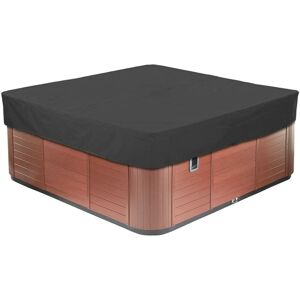 Mumu - Square Garden Hot Tub Cover 210D Oxford Fabric Swimming Pool Protector Cover Waterproof Dustproof uv Protection Multiple Sizes to Choose Black Mumu - Square Garden Hot Tub Cover 210D Oxford Fabric Swimming Pool Protector Cover Waterproof Dustproof uv Protection Multiple Sizes to Choose Black