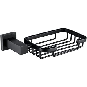 Nes Home - Square Soap Dish and Holder Matte Black Nes Home - Square Soap Dish and Holder Matte Black