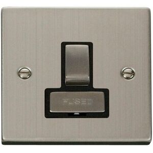 Se Home - Stainless Steel 13A Fused Ingot Connection Unit Switched - Black Trim Se Home - Stainless Steel 13A Fused Ingot Connection Unit Switched - Black Trim