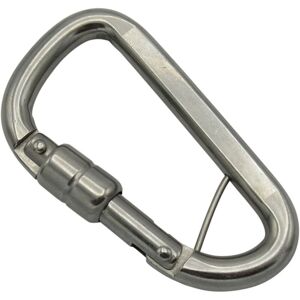 Securefix Direct - Stainless Steel Asymmetric Carbine Hook with Wire Bar & Locking Sleeve 10MM (Wire Rope Gate Karabina Securefix Direct - Stainless Steel Asymmetric Carbine Hook with Wire Bar & Locking Sleeve 10MM (Wire Rope Gate Karabina