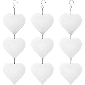 TLILY Stainless Steel Bird Scarer Discs Set, 3D Reflective Helix Wind Spinners Outdoor Garden Decor Yard Patio Farm-Heart TLILY Stainless Steel Bird Scarer Discs Set, 3D Reflective Helix Wind Spinners Outdoor Garden Decor Yard Patio Farm-Heart