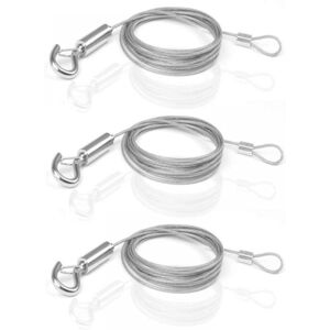 Cyslmuk - Stainless Steel Cable, 3pcs Adjustable Metal Cables 2m x 1.5mm Adjustable Hanging Wire Frame Hanging Wire for Clothes Lights Photos Cyslmuk - Stainless Steel Cable, 3pcs Adjustable Metal Cables 2m x 1.5mm Adjustable Hanging Wire Frame Hanging Wire for Clothes Lights Photos