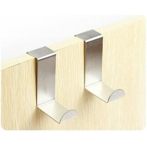 Gotrays - Stainless Steel Door Back Hooks, Non-Marking Hooks Behind Doors Multifunctional Kitchen Bathroom Hooks, Nail-Free Door Back Hooks 2 Pack Gotrays - Stainless Steel Door Back Hooks, Non-Marking Hooks Behind Doors Multifunctional Kitchen Bathroom Hooks, Nail-Free Door Back Hooks 2 Pack