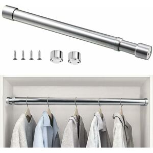 AIPERQ Stainless Steel Extendable Clothes Rail Adjustable Telescopic Curtain Rod 51cm-80cm Corrosion Resistant Extendable Closet Rod for Closet Bathroom AIPERQ Stainless Steel Extendable Clothes Rail Adjustable Telescopic Curtain Rod 51cm-80cm Corrosion Resistant Extendable Closet Rod for Closet Bathroom