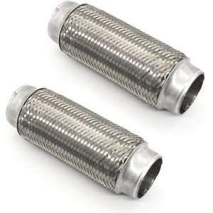 COOCHEER Stainless Steel Flexible Exhaust Pipe, 51mm, 2 Pack, Universal Front Exhaust Pipe Auto Accessories, Universal Stainless Steel Flexible Exhaust Pipe COOCHEER Stainless Steel Flexible Exhaust Pipe, 51mm, 2 Pack, Universal Front Exhaust Pipe Auto Accessories, Universal Stainless Steel Flexible Exhaust Pipe