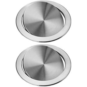 Tlily - Stainless Steel Garbage Flap Lid Trash Bin Cover Flush Built-in Balance Swing Flap Garbage Lid for Kitchen Counter Top c X2 I440038A1 Tlily - Stainless Steel Garbage Flap Lid Trash Bin Cover Flush Built-in Balance Swing Flap Garbage Lid for Kitchen Counter Top c X2 I440038A1