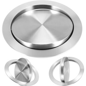 Tlily - Stainless Steel Garbage Flap Lid Trash Bin Cover Flush Built-in Balance Swing for Kitchen Counter Top d Tlily - Stainless Steel Garbage Flap Lid Trash Bin Cover Flush Built-in Balance Swing for Kitchen Counter Top d