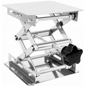 Cyslmuk - Stainless Steel Laboratory Lifting Platform, Adjustable Lab Lifter 45-150mm, 100mm x 100mm Lab Lift Table, 5kg Bearing Capacity Cyslmuk - Stainless Steel Laboratory Lifting Platform, Adjustable Lab Lifter 45-150mm, 100mm x 100mm Lab Lift Table, 5kg Bearing Capacity
