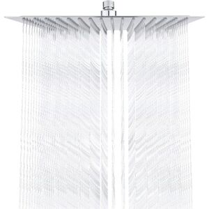 TINOR Stainless Steel Shower Head - Water Saving, 30CM Square Shower Head, Universal Rain Shower Head 1/2 Inch Thread, 360° Rotatable, 30° Tiltable, Easy TINOR Stainless Steel Shower Head - Water Saving, 30CM Square Shower Head, Universal Rain Shower Head 1/2 Inch Thread, 360° Rotatable, 30° Tiltable, Easy