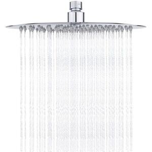 Tinor - Stainless Steel Shower Head - Water Saving Shower, 25CM Round Shower Head, Universal Rain Shower Head 1/2 Inch Thread, 360° Rotatable, 30° Tinor - Stainless Steel Shower Head - Water Saving Shower, 25CM Round Shower Head, Universal Rain Shower Head 1/2 Inch Thread, 360° Rotatable, 30°