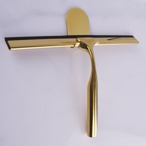 Mumu - Stainless Steel Shower Squeegee, Glass Window Squeegee, Non-slip Grip for Bathroom Door, Mirror, Car Glass with Hook, Gold Shower Squeegee Mumu - Stainless Steel Shower Squeegee, Glass Window Squeegee, Non-slip Grip for Bathroom Door, Mirror, Car Glass with Hook, Gold Shower Squeegee