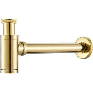 Ymyny - Stainless steel sink siphon, universal design siphon 1 1/4 x 32 mm, adjustable odor protection for washbasin and sink, brushed gold mumu Ymyny - Stainless steel sink siphon, universal design siphon 1 1/4 x 32 mm, adjustable odor protection for washbasin and sink, brushed gold mumu