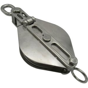 Securefix Direct - Stainless Steel Snatch Block with Swivel Eye 125MM (Pulley Bushed Sheave 3500KG Wire Rope) Securefix Direct - Stainless Steel Snatch Block with Swivel Eye 125MM (Pulley Bushed Sheave 3500KG Wire Rope)