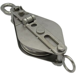 Securefix Direct - Stainless Steel Snatch Block with Swivel Eye 75MM (Pulley Bushed Sheave 2800KG Industrial Wire Rope) Securefix Direct - Stainless Steel Snatch Block with Swivel Eye 75MM (Pulley Bushed Sheave 2800KG Industrial Wire Rope)
