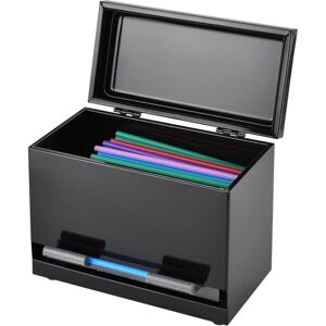 SANS MARQUE Stainless steel straw dispenser, straw holder, drinking straw storage container with metal lid, for restaurants, homes, bars, for storing unwrapped SANS MARQUE Stainless steel straw dispenser, straw holder, drinking straw storage container with metal lid, for restaurants, homes, bars, for storing unwrapped