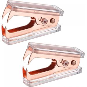 WOIYIC Stapler Tool, Staplers Puller with Acrylic Body Metal Jaws for Office Home Desk Accessories Rose Gold Pack of 2 WOIYIC Stapler Tool, Staplers Puller with Acrylic Body Metal Jaws for Office Home Desk Accessories Rose Gold Pack of 2