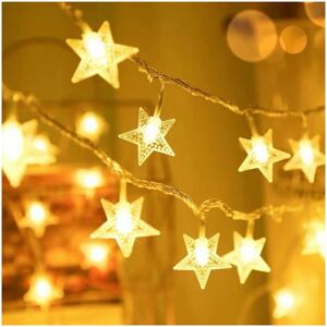 DEWDAT Star String Lights Chirstmas String Lights Fairy Lights Waterproof Connectable for Indoor Outdoor Wedding Birthday Christmas Decorations ,Warm DEWDAT Star String Lights Chirstmas String Lights Fairy Lights Waterproof Connectable for Indoor Outdoor Wedding Birthday Christmas Decorations ,Warm