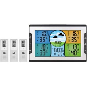 TOOLIVE Station météo numérique avec 3 capteurs à distance 328ft/ 100m Moniteur d'humidité de la température intérieure et extérieure Réveil avec TOOLIVE Station météo numérique avec 3 capteurs à distance 328ft/ 100m Moniteur d'humidité de la température intérieure et extérieure Réveil avec