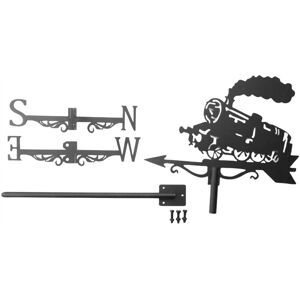 TLILY Steam Train Silhouette Weather Vane Weathervane Weathercock for Garden Patio Yard Ornament TLILY Steam Train Silhouette Weather Vane Weathervane Weathercock for Garden Patio Yard Ornament