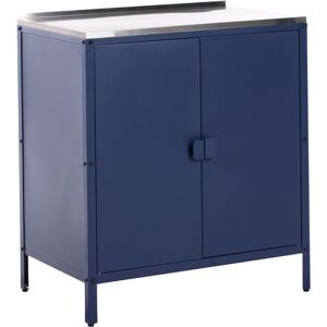 BELIANI Outdoor Kitchen Cabinet VILAMA Blue BELIANI Outdoor Kitchen Cabinet VILAMA Blue