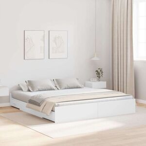 Storage Bed Frame White 200 x 200 cm Engineered wood Vidaxl Storage Bed Frame White 200 x 200 cm Engineered wood Vidaxl