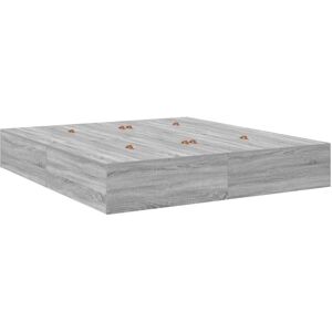 Bed Frame Grey sonoma 200 x 180 x 31.5 cm Engineered wood Vidaxl Bed Frame Grey sonoma 200 x 180 x 31.5 cm Engineered wood Vidaxl