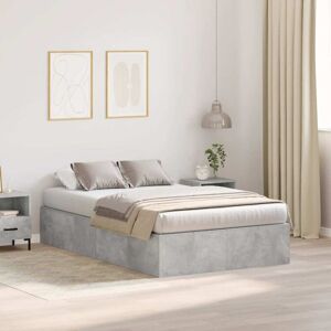 Bed Frame Concrete grey 190 x 120 x 31.5 cm Engineered wood Vidaxl Bed Frame Concrete grey 190 x 120 x 31.5 cm Engineered wood Vidaxl