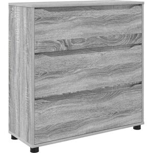 Storage Cabinet Grey Sonoma 80 x 31 x 81 cm Engineered Wood vidaXL Storage Cabinet Grey Sonoma 80 x 31 x 81 cm Engineered Wood vidaXL