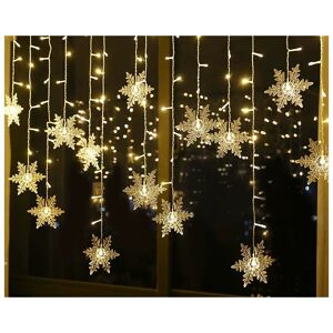 MEMKEY Garland Lights, Curtain Lights, 4m, 96 LEDs, Snowflake Christmas Lights, 8 Lighting Modes, Window Decoration, Christmas, Wedding, Birthday, Home, MEMKEY Garland Lights, Curtain Lights, 4m, 96 LEDs, Snowflake Christmas Lights, 8 Lighting Modes, Window Decoration, Christmas, Wedding, Birthday, Home,